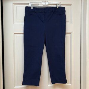 Loft Navy Blue Riviera Pant cropped in Julie Fit size 12P